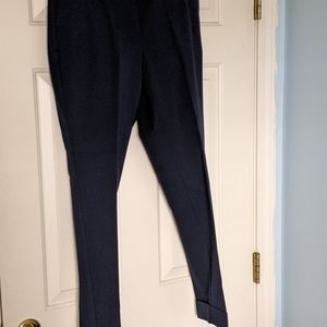 JJill Navy cuffed above ankle pants...